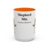15oz Shepherd Mix Latin Mug, Orange, front view