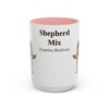 15oz Shepherd Mix Latin Mug, Pink, front view