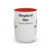 15oz Shepherd Mix Latin Mug, Red, front view
