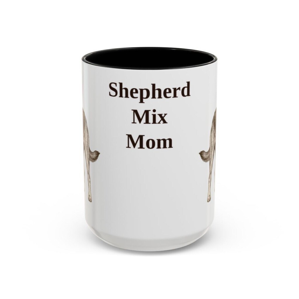 15oz-shepherd-mix-mug-mom-black-front 15oz Shepherd Mix Dog Mom Mug, Black, front view