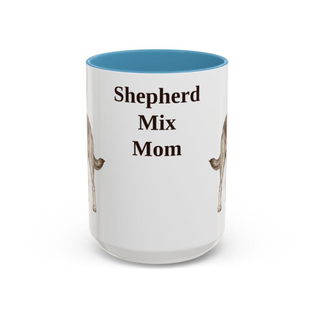 15oz-shepherd-mix-mug-mom-light-blue 15oz Shepherd Mix Dog Mom Mug, Light Blue, front view