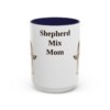 15oz-shepherd-mix-mug-mom-navy 15oz Shepherd Mix Dog Mom Mug, Navy, front view