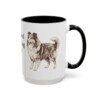 15oz Shetland Sheepdog Dog Dad Mug, Black, right side view