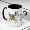 15oz Funny Shetland Sheepdog Mug, Black, lifestyle photo