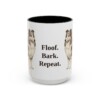 15oz Funny Shetland Sheepdog Mug, Black, front view