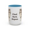15oz Funny Shetland Sheepdog Mug, Light Blue, front view