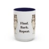 15oz Funny Shetland Sheepdog Mug, Navy, front view