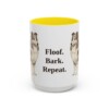 15oz Funny Shetland Sheepdog Mug, Yellow, front view