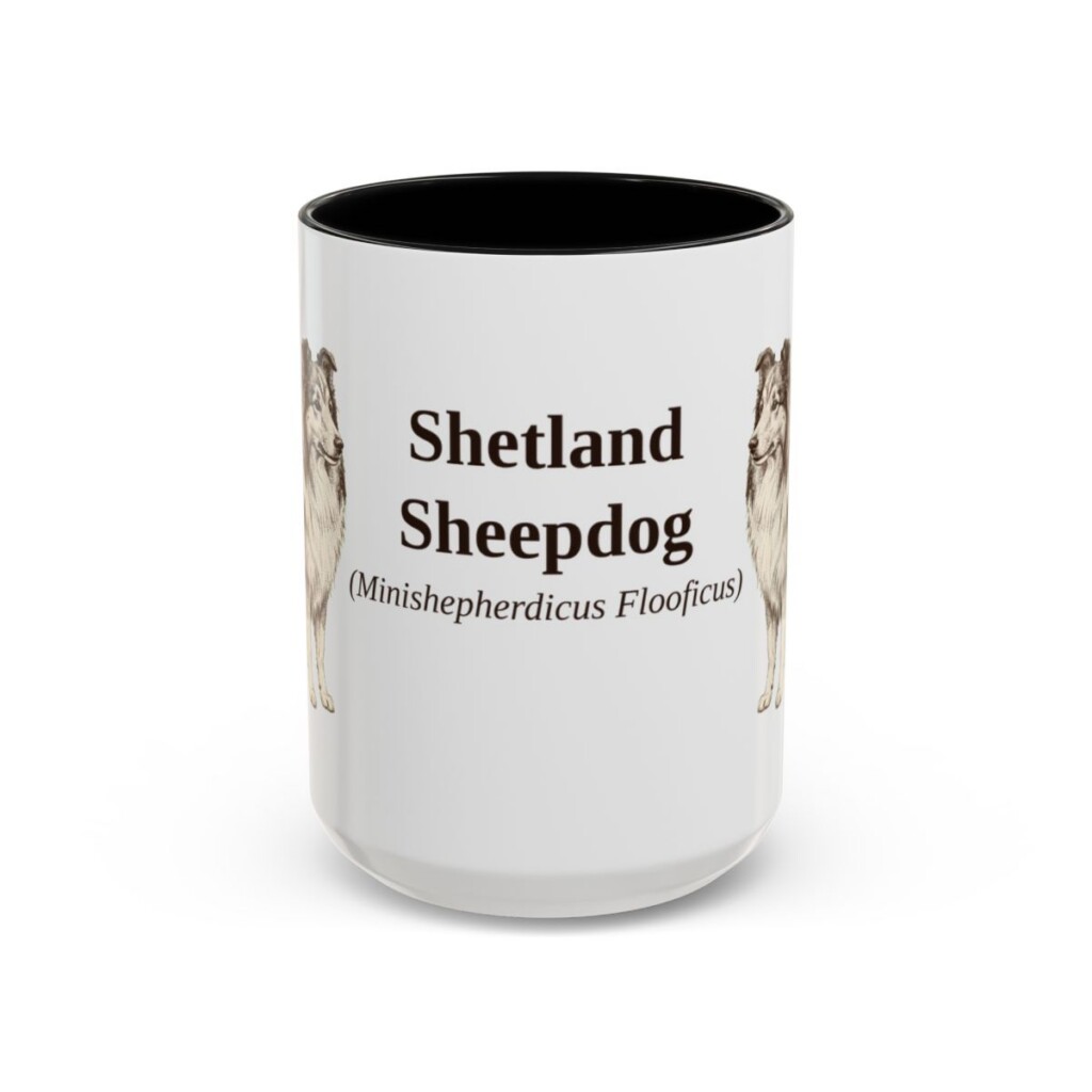 15oz-shetland-sheepdog-mug-latin-black-front 15oz Shetland Sheepdog Latin Mug, Black, front view