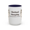 15oz-shetland-sheepdog-mug-latin-navy 15oz Shetland Sheepdog Latin Mug, Navy, front view