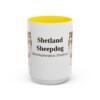15oz-shetland-sheepdog-mug-latin-yellow 15oz Shetland Sheepdog Latin Mug, Yellow, front view