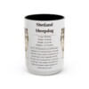 15oz Shetland Sheepdog Mug, Black, front view