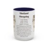 15oz Shetland Sheepdog Mug, Navy, front view