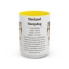 15oz Shetland Sheepdog Mug, Yellow, front view