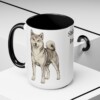 15oz Shiba Inu Mug, Black, lifestyle photo