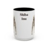 15oz Shiba Inu Mug, Black, front view