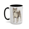 15oz Shiba Inu Mug, Black, left side view
