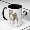 15oz Shiba Inu Dog Dad Mug, Black, lifestyle photo