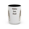 15oz Shiba Inu Dog Dad Mug, Black, front view
