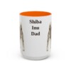 15oz Shiba Inu Dog Dad Mug, Orange, front view