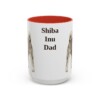 15oz Shiba Inu Dog Dad Mug, Red, front view