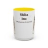 15oz-shiba-inu-mug-latin-yellow 15oz Shiba Inu Latin Mug, Yellow, front view