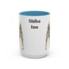 15oz Shiba Inu Mug, Light Blue, front view