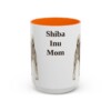 15oz Shiba Inu Dog Mom Mug, Orange, front view