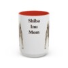 15oz Shiba Inu Dog Mom Mug, Red, front view