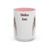 15oz Shiba Inu Mug, Pink, front view