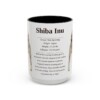 15oz Shiba Inu Mug, Black, front view