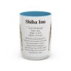 15oz Shiba Inu Mug, Light Blue, front view