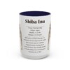 15oz Shiba Inu Mug, Navy, front view
