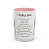 15oz Shiba Inu Mug, Pink, front view