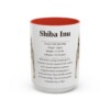 15oz Shiba Inu Mug, Red, front view