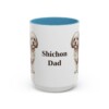 15oz Shichon Dog Dad Mug, Light Blue, front view