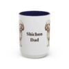 15oz Shichon Dog Dad Mug, Navy, front view