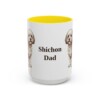 15oz Shichon Dog Dad Mug, Yellow, front view