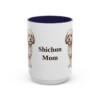 15oz Shichon Dog Mom Mug, Navy, front view