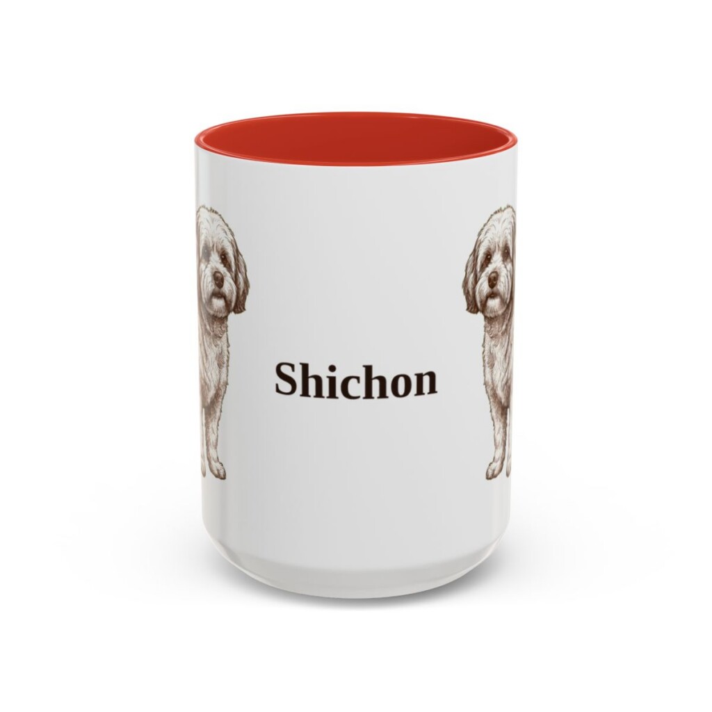 15oz-shichon-mug-red 15oz Shichon Mug, Red, front view