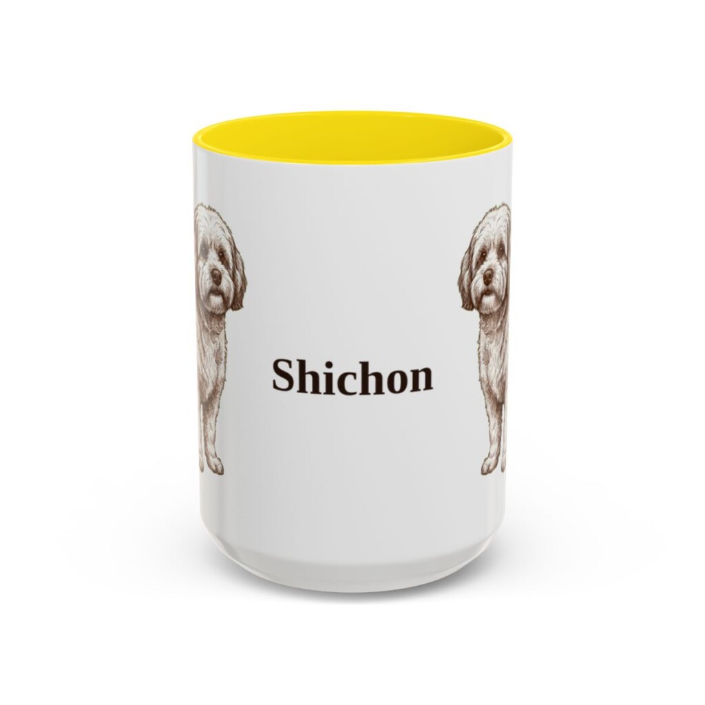 15oz-shichon-mug-yellow 15oz Shichon Mug, Yellow, front view