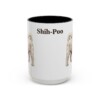15oz Shih-Poo Mug, Black, front view