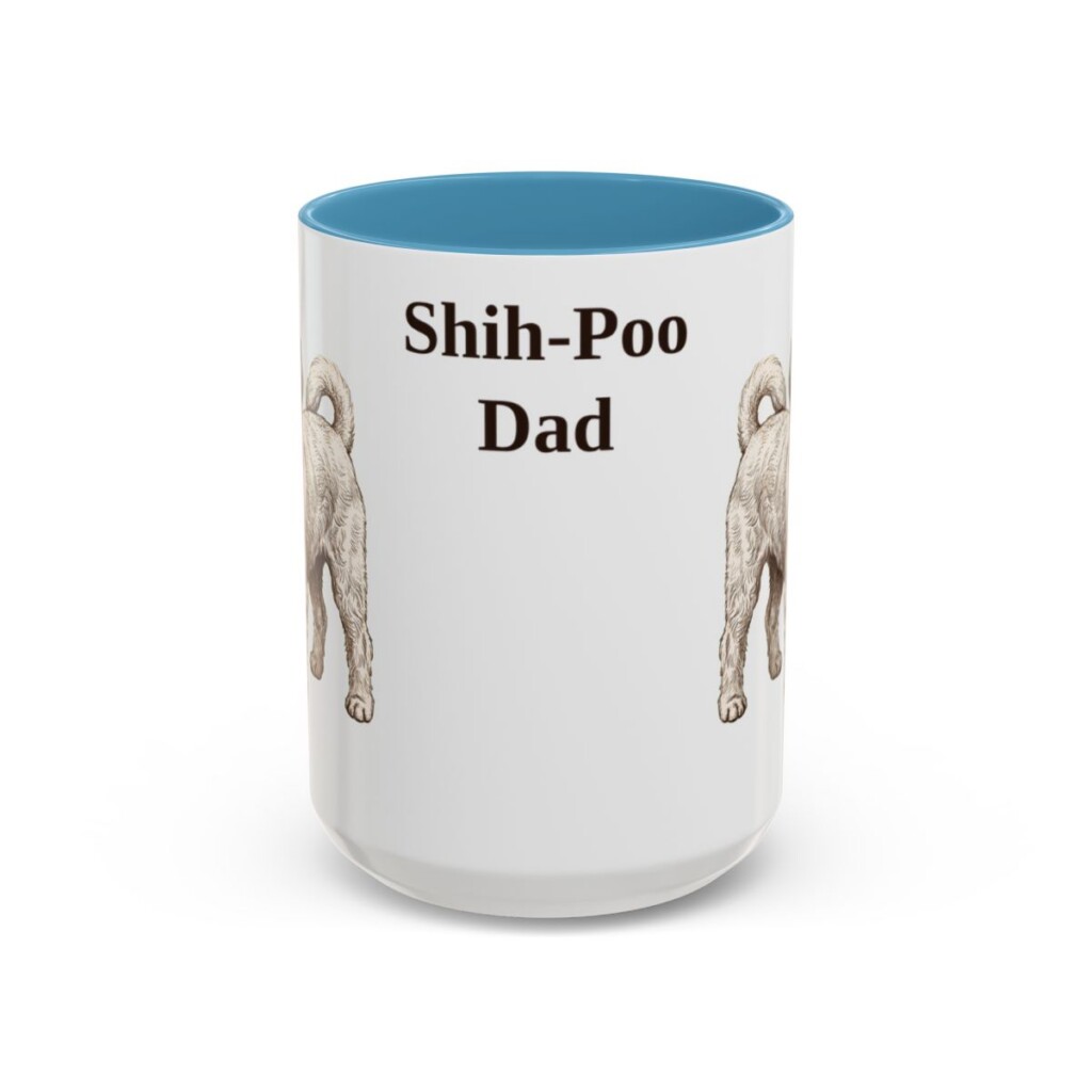 15oz-shih-poo-mug-dad-light-blue 15oz Shih-Poo Dog Dad Mug, Light Blue, front view