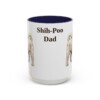 15oz-shih-poo-mug-dad-navy 15oz Shih-Poo Dog Dad Mug, Navy, front view