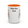 15oz-shih-poo-mug-dad-orange 15oz Shih-Poo Dog Dad Mug, Orange, front view
