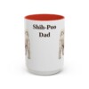 15oz-shih-poo-mug-dad-red 15oz Shih-Poo Dog Dad Mug, Red, front view