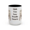 15oz Funny Shih-Poo Mug, Black, front view