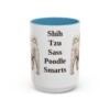 15oz Funny Shih-Poo Mug, Light Blue, front view