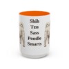 15oz Funny Shih-Poo Mug, Orange, front view