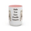 15oz Funny Shih-Poo Mug, Pink, front view